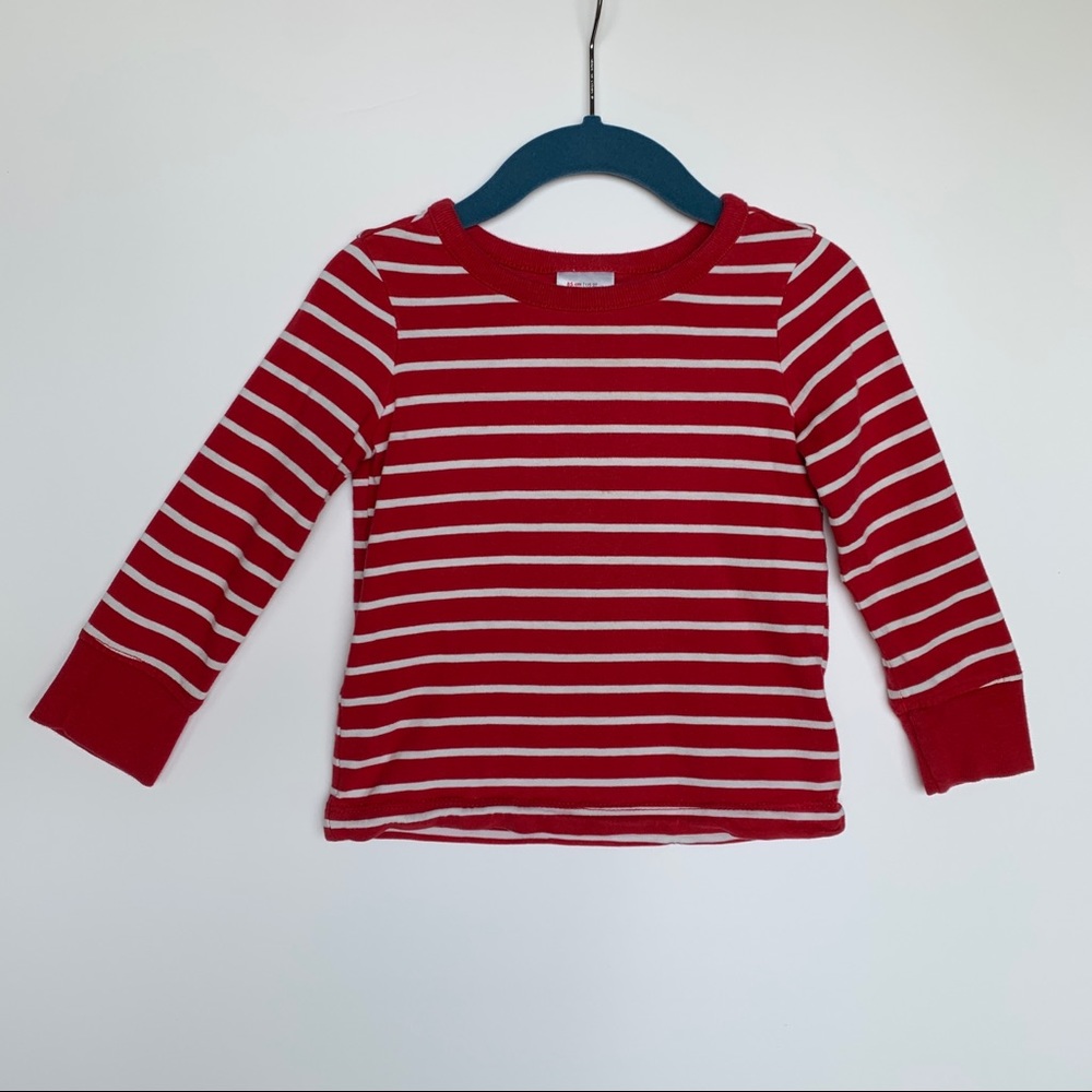 Hanna Andersson Bright Basics Striped Tee, Red, 2T